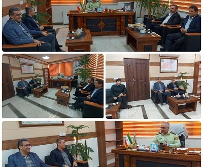 دیدار یوسف زاده رئیس اداره با سرهنگ طرحانی فرمانده نیروی انتظامی شهرستان ری