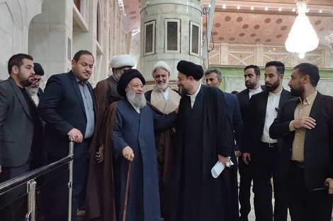 حضور آیت الله موسوی جزایری در حرم امام خمینی (س)