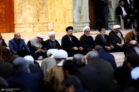 مراسم چهلمین روز ارتحال آیت الله رحمت (ره) در حرم مطهر امام خمینی (س)