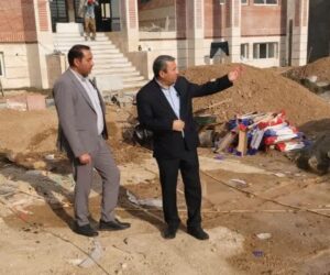 بازدید سرپرست بخشداری کهریزک از روند ساخت مدرسه سیدالکریم شهر کهریزک