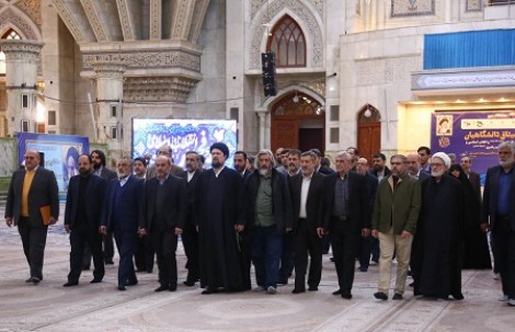 تجدید میثاق رئیس، معاونان و مدیران ارشد صداوسیما با آرمان‌های حضرت امام خمینی (س)