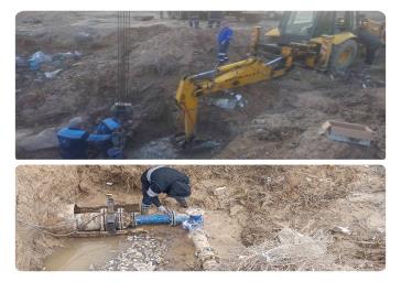 تعمیر خط انتقال پساب تصفیه خانه کهریزک