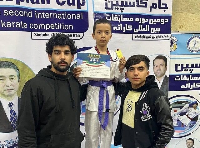درخشش  ورزشکاران ناحیه حضرت روح الله در مسابقات بین المللی کاراته جام کاسپین