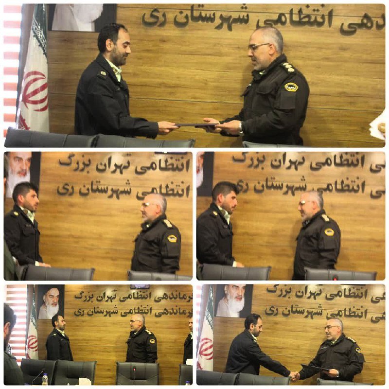 رئیس جدید پلیس فتای شهرستان ری منصوب شد مراسم تودیع و معارفه رئیس پلیس فتا شهرستان ری در ستاد فرماندهی انتظامی این شهرس…