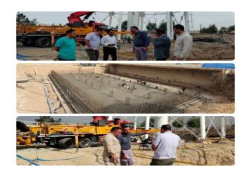 بازدید از روند اجرای پروژه احداث مخزن ۴۰۰۰ متر مکعبی باقرشهر