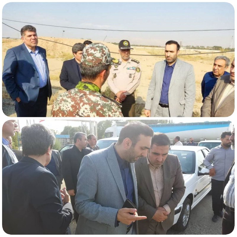 بازدید دادستان ری از حریم پالایشگاه نفت تهران و سایت پدافند هوایی دادستان عمومی و انقلاب شهرستان ری در راستای ارزیابی خ…