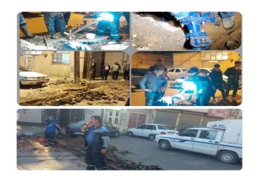 مشکل افت فشار در روستای اسلام آباد( محدوده بخش خاوران) رفع شد