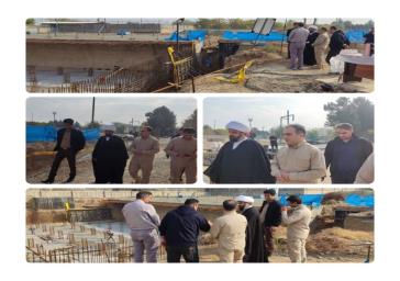 بازدید امام جمعه باقرشهر از روند پیشرفت احداث مخزن ذخیره ۴۰۰۰مترمکعبی باقرشهر