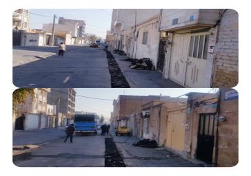 ادامه اصلاح و بازسازی شبکه آب شرب در شهر قیامدشت