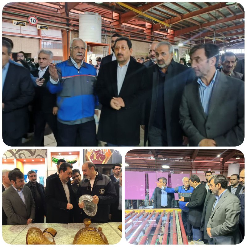 حضور سید محمد اتابک وزیر صنعت، معدن و تجارت در شهرک صنعتی شمس آباد و بازدید از واحدهای صنعتی فعال در شهرک با همراهی سلی…