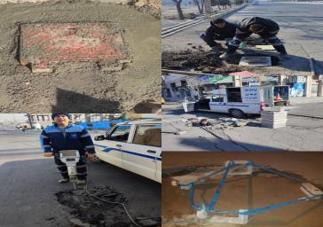 عملیات بهسازی و همسطح‌سازی شیرآلات شبکه توزیع آب در حسن‌آباد فشافویه