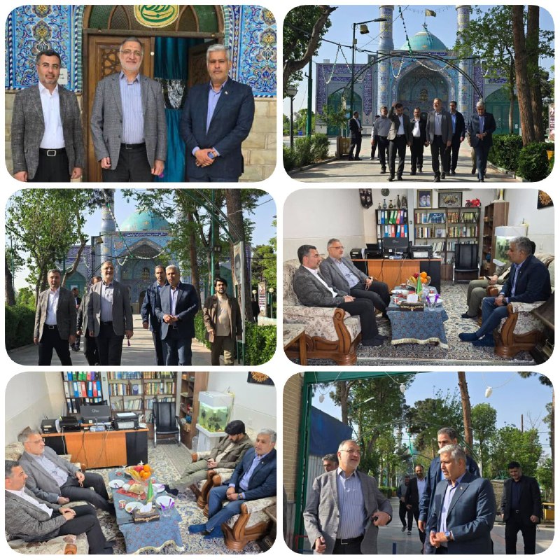 حضور شهردار تهران در آستان امامزاده ابوالحسن(ع) شهرری زاکانی شهردار تهران به همراه شنگی شهردار منطقه ۲۰ در آستان مقدس ا…