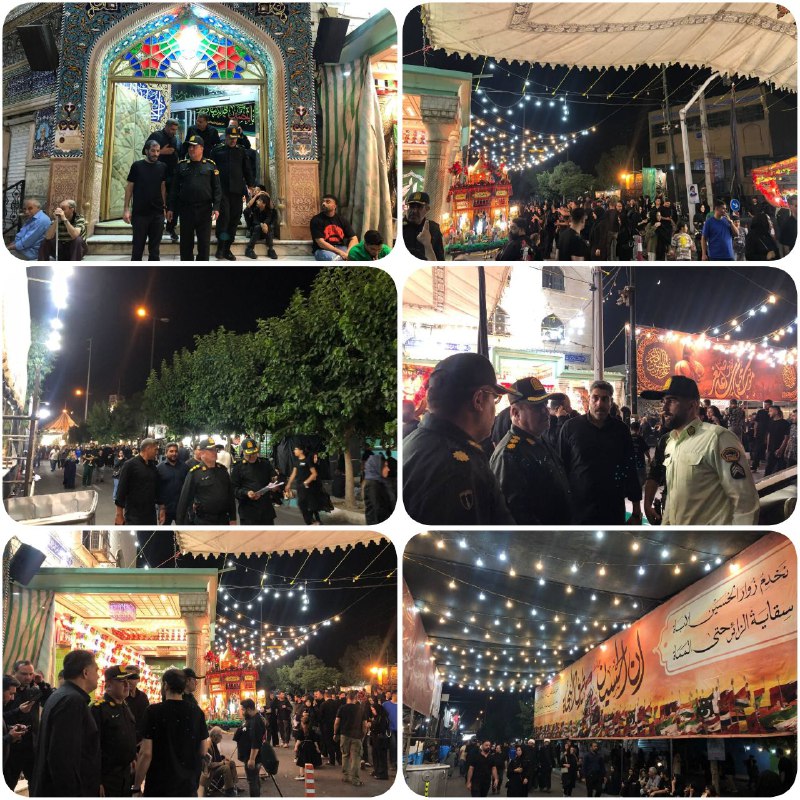 حضور میدانی سرهنگ حسین مافی فرمانده انتظامی شهرستان ری در بلوار قدس دولت آباد و بررسی وضعیت انتظامی و امنیتی هیئات همرا…